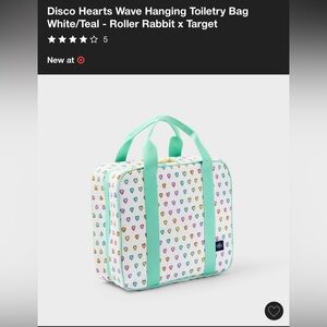 Roller Rabbit 🎯 Disco Hearts Wave Hanging Toiletry Bag